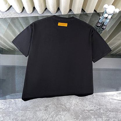 250614 New high-quality cartoon logo necklace printed T-shirt