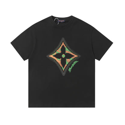 250614 New high-quality four-leaf clover direct-printed T-shirt
