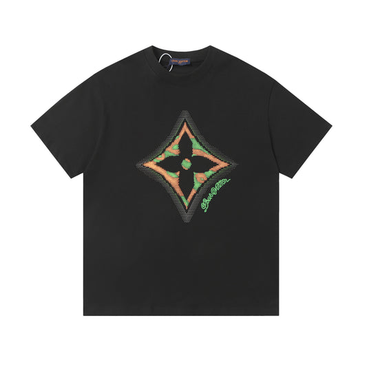 250614 New high-quality four-leaf clover direct-printed T-shirt
