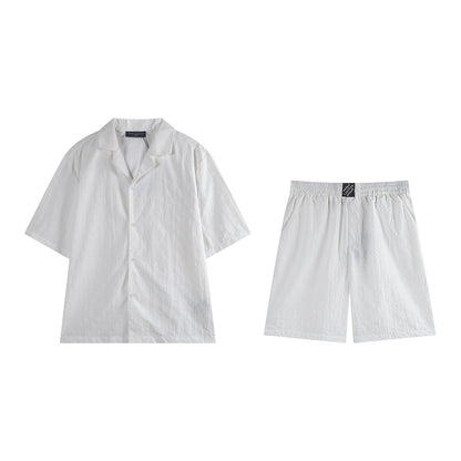 250614 New high-quality flocking patterned shirt