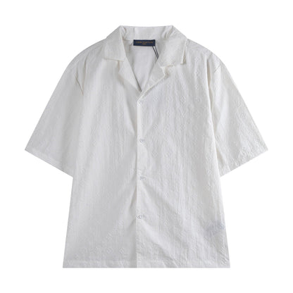 250614 New high-quality flocking patterned shirt