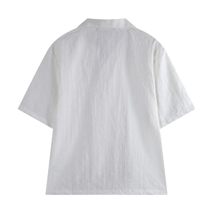 250614 New high-quality flocking patterned shirt