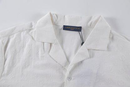 250614 New high-quality flocking patterned shirt