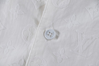 250614 New high-quality flocking patterned shirt