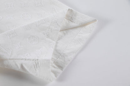 250614 New high-quality flocking patterned shirt