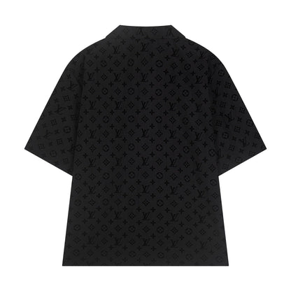 250614 New high-quality flocking patterned shirt