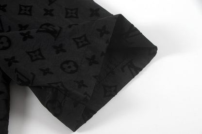 250614 New high-quality flocking patterned shirt