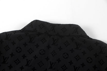 250614 New high-quality flocking patterned shirt