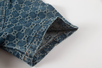 250614 New high-quality casual jacquard denim shirt