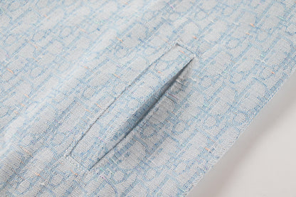 250614 New high-quality casual jacquard denim shirt