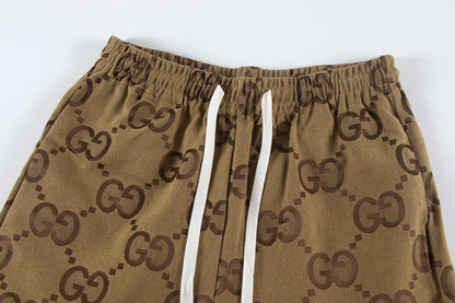 250617 New high-quality denim jacquard suit shorts