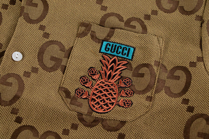 250617 New high-quality denim jacquard suit shirt
