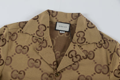 250617 New high-quality denim jacquard suit shirt