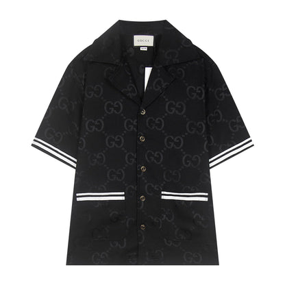250617 New high-quality denim jacquard suit shirt