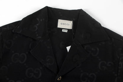 250617 New high-quality denim jacquard suit shirt