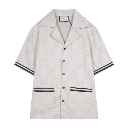 250617 New high-quality denim jacquard suit shirt