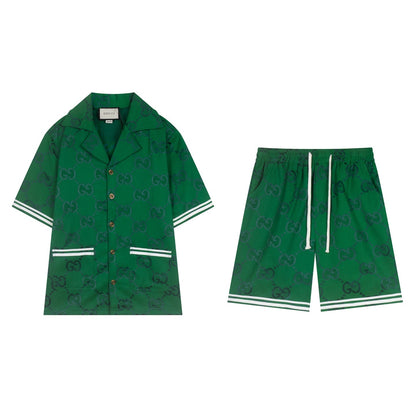 250617 New high-quality denim jacquard suit shorts