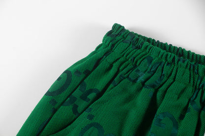 250617 New high-quality denim jacquard suit shorts