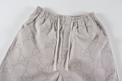 250617 New high-quality denim jacquard suit shorts
