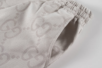 250617 New high-quality denim jacquard suit shorts