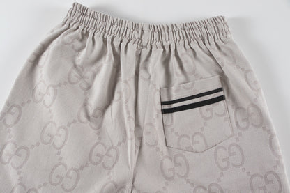 250617 New high-quality denim jacquard suit shorts