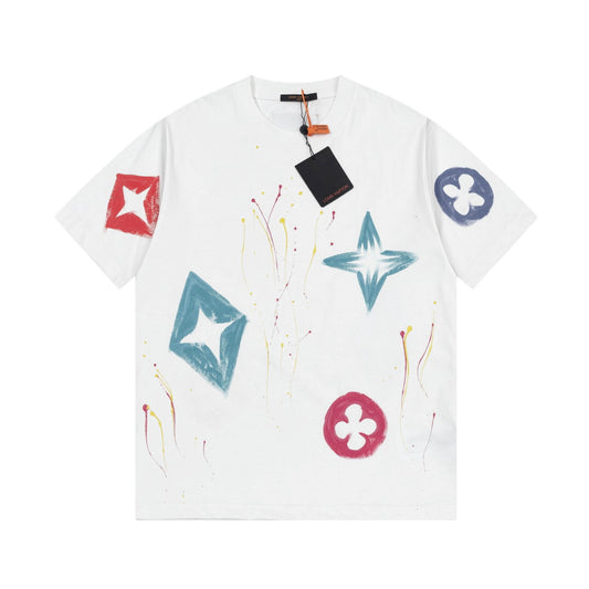 250617 New color hand-painted graffiti T-shirt