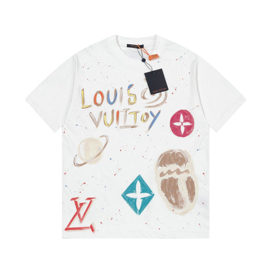 250617 New color hand-painted graffiti T-shirt