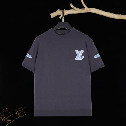 250617 New high-quality classic knitted round-neck sweater T-shirt