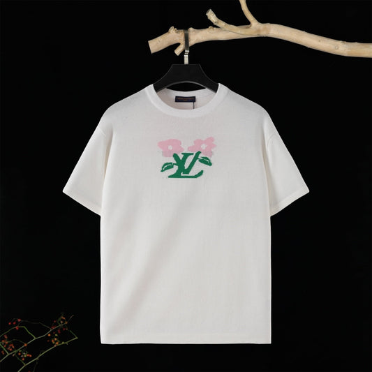 250617 New high-quality classic jacquard design knitted T-shirt