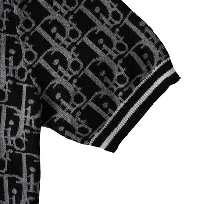 250617 New high-quality jacquard round-neck casual sweater T-shirt