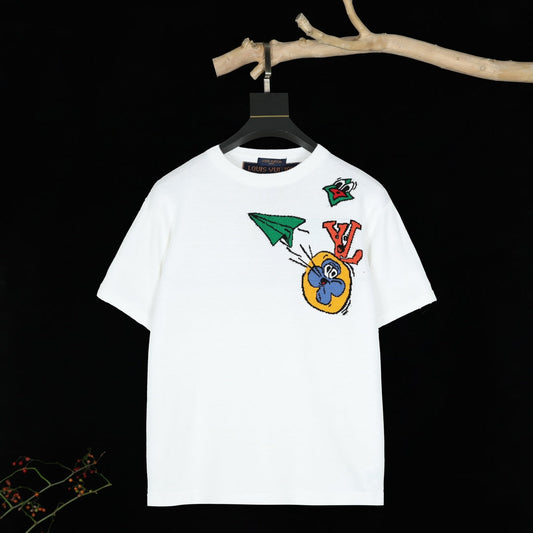250617 New high-quality paper airplane print T-shirt