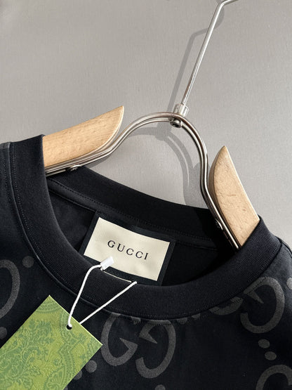 250617 New high-quality full-printed jacquard knitted t-shirt