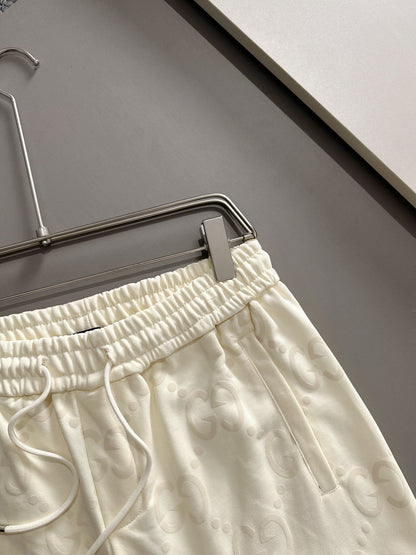 250617 New high-quality full-printed jacquard knitted shorts