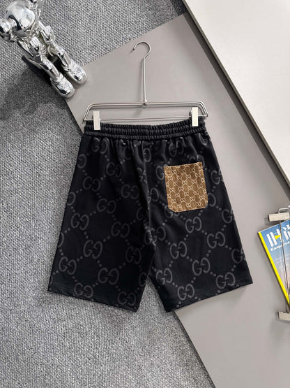 250617 New high-quality full-printed jacquard knitted shorts