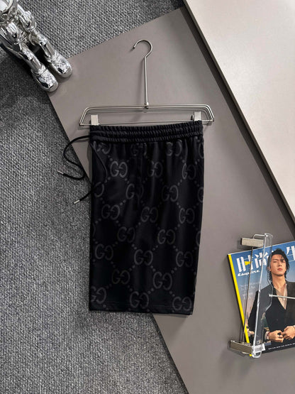 250617 New high-quality full-printed jacquard knitted shorts