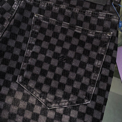 250617 New high-quality checkered jeans