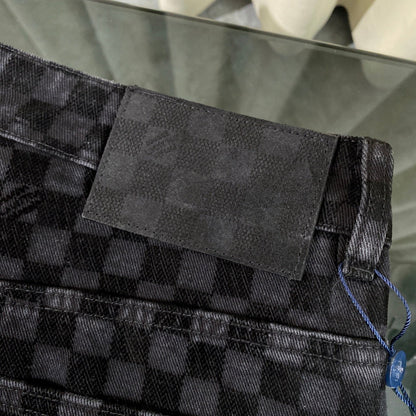 250617 New high-quality checkered jeans