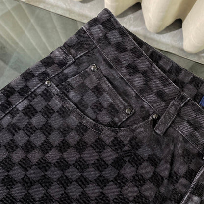 250617 New high-quality checkered jeans