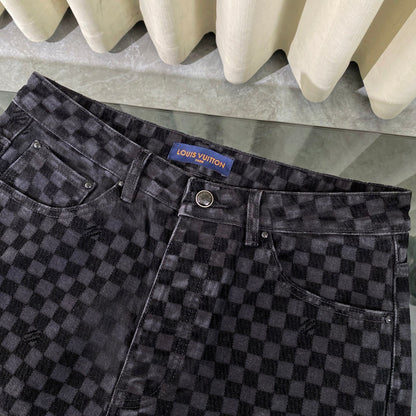250617 New high-quality checkered jeans