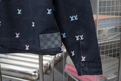 250617 A new high-quality full-print skateboard denim jacket