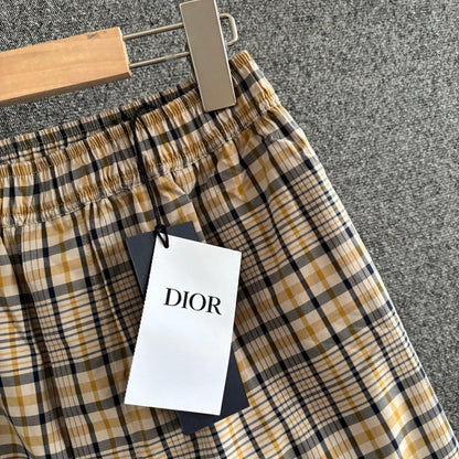 250617 New high-quality checkered cotton casual shorts