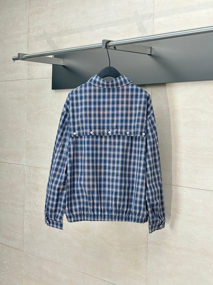 250617 New high-quality patchwork checkered coat