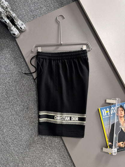 250617 New high-quality washed embroidered knitted shorts