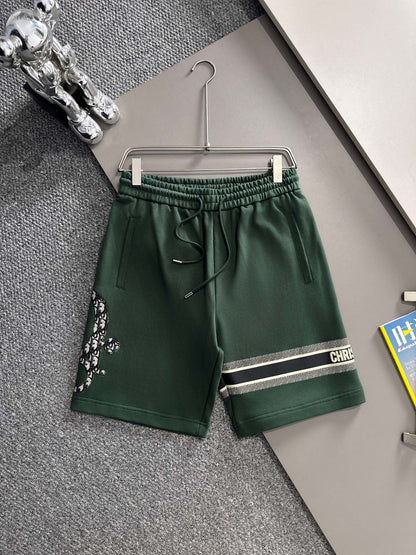 250617 New high-quality washed embroidered knitted shorts