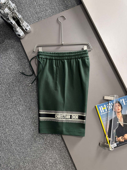 250617 New high-quality washed embroidered knitted shorts