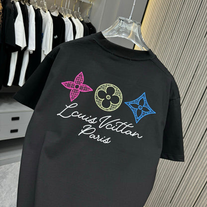 250617 New high-quality washed embroidered T-shirt