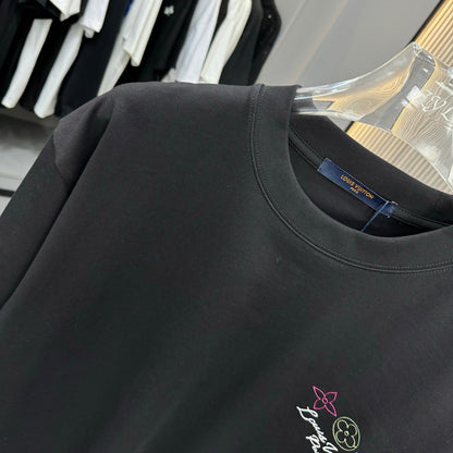 250617 New high-quality washed embroidered T-shirt