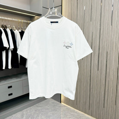 250617 New high-quality washed embroidered T-shirt