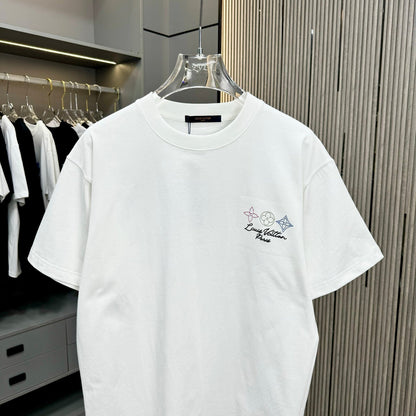 250617 New high-quality washed embroidered T-shirt