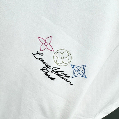 250617 New high-quality washed embroidered T-shirt